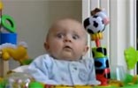 Video divertido bebé asustado