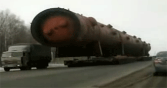 Lo insólito en un tubo gigante en Rusia