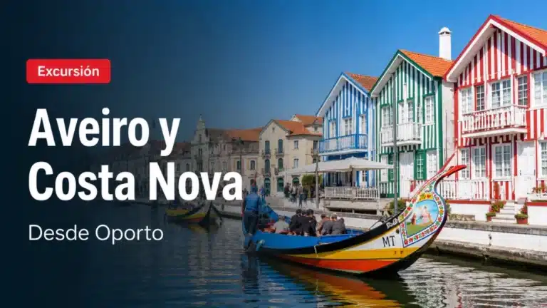 Canales de Aveiro y casas de colores de Costa Nova en una excursión desde Oporto