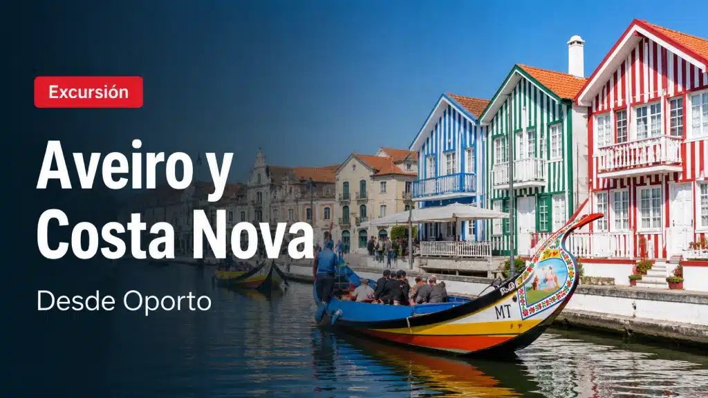 Canales de Aveiro y casas de colores de Costa Nova en una excursión desde Oporto