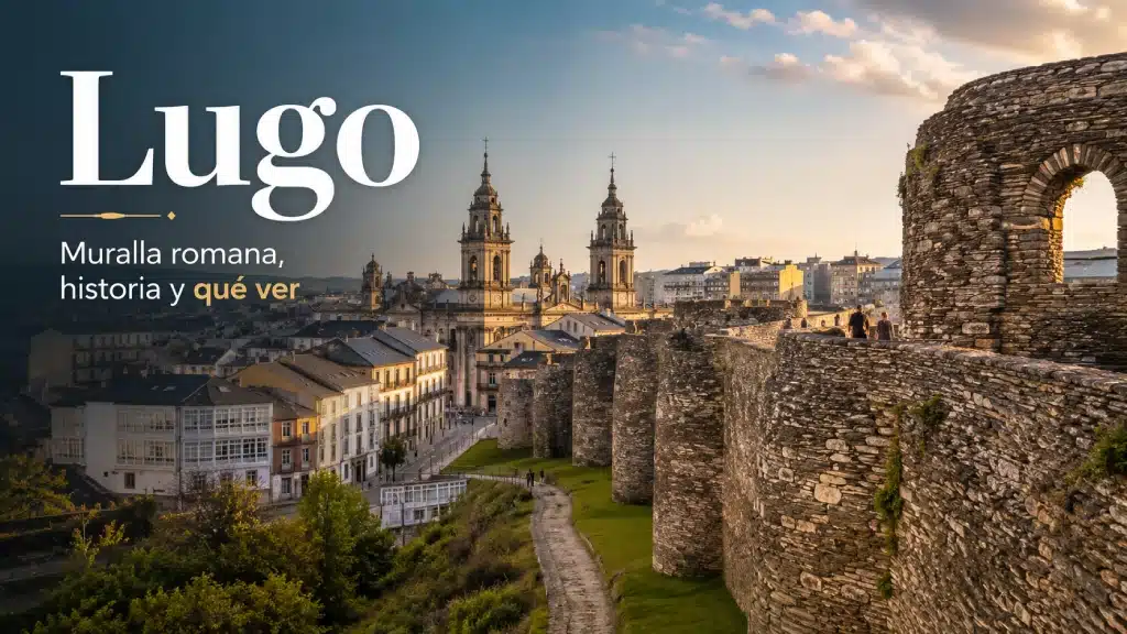 Lugo con su muralla romana y casco histórico